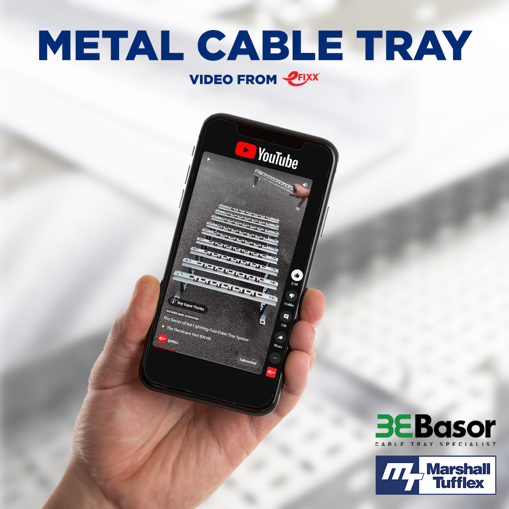 MTufflex's tweet photo. The Basor cable tray is lightning fast for speedy installation – just watch the eFIXX video to see! https://t.co/PdDWjDpEZd ✅ #basor #metalcabletray #cablemanagement #metal #electricians #efixx https://t.co/R2eZh3pC0z