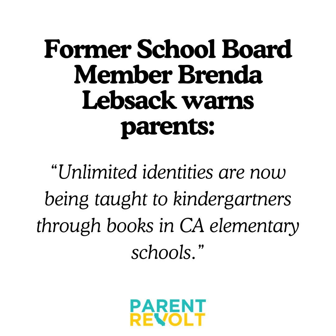 Should California Schools Keep a Child’s Gender Identity Secret From Parents? 

Comment below ⬇️ 

#caparentrevolt #genderidentity #californiaschools #brendalebsack