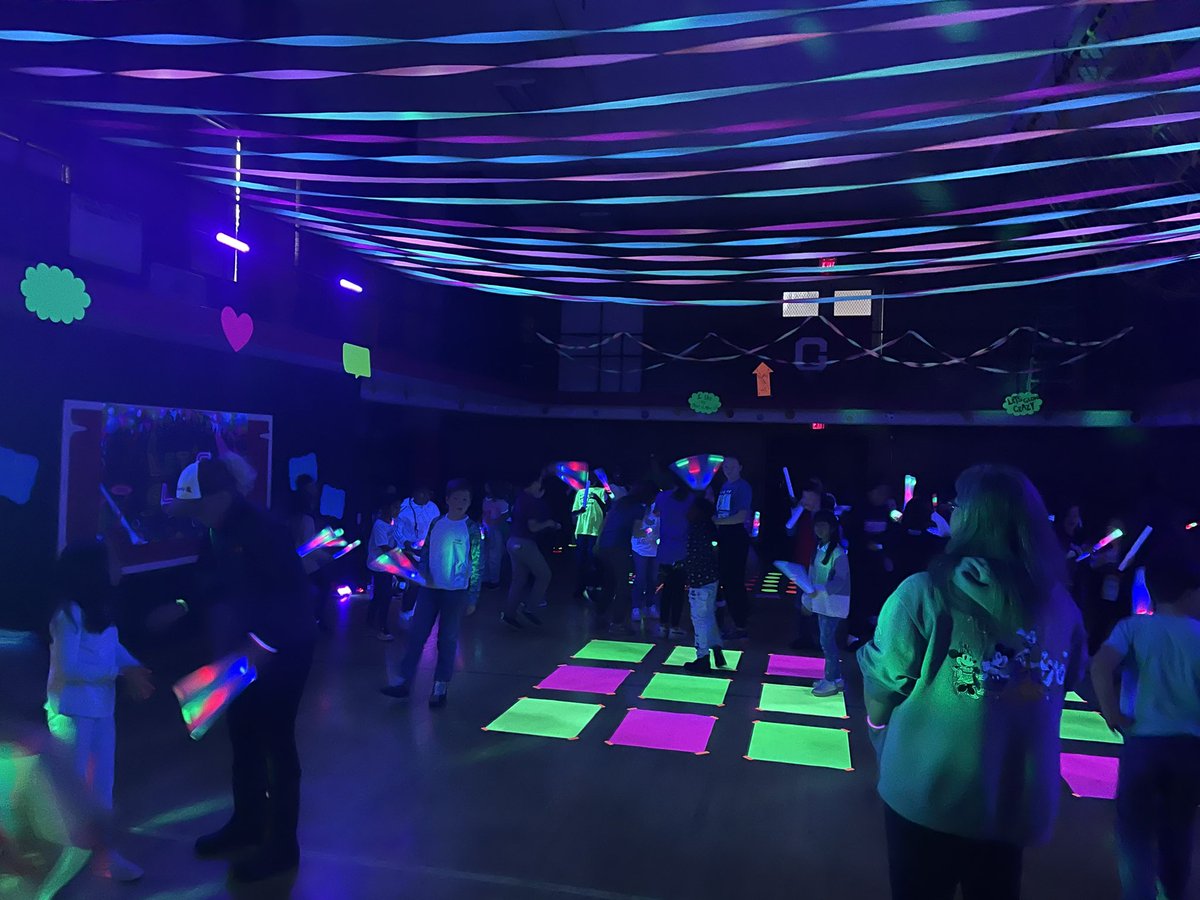 april_bray's tweet photo. Thank you PTO for planning the fun Glow Party for the kids! https://t.co/lxefjhqyVA