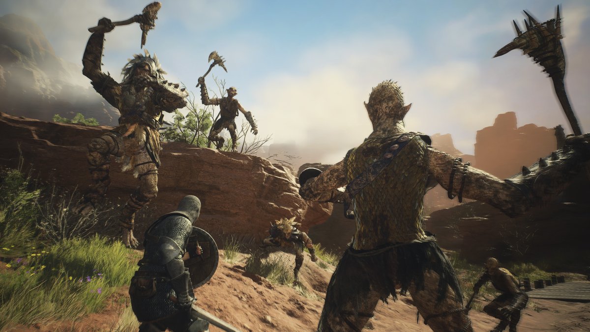 DragonsDogma's tweet photo. The Knacker is a type of goblin that wields a long weapon. They are agile on elevated terrain, and good at raiding from higher ground. Underestimate their mobility and you may be easily overpowered.

https://t.co/LpVJhx2NHw

#DragonsDogma2 #DD2 https://t.co/dYy8XomncF