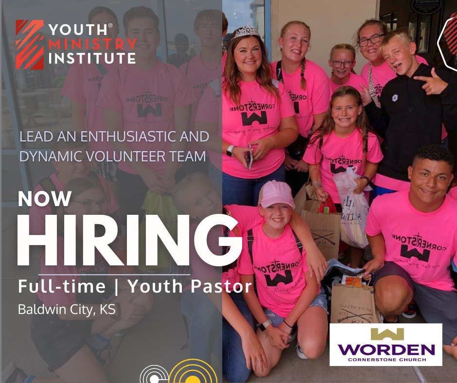 YMinInstitute's tweet photo. Here is your chance to lead an enthusiastic and dynamic volunteer team by starting a new role as Youth Pastor!

If you apply soon, you can begin the new year in a new ministry!

Learn more about this opportunity today!
👉 https://t.co/eXbIqlbASP

#youthmin https://t.co/JTSrNF7AjS