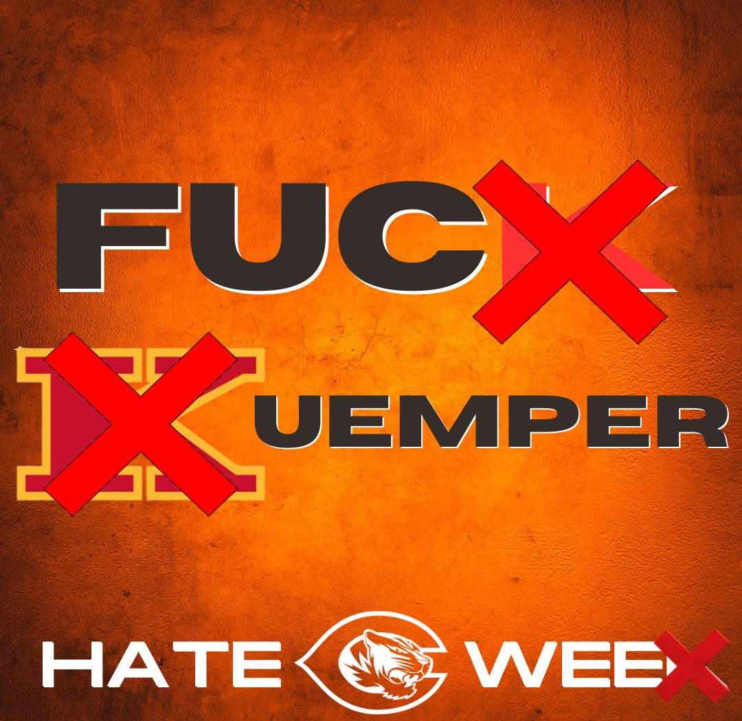 TheBarstoolCHS's tweet photo. There’s only 7 days until the game. That means it’s finally hate wee❌. Fuc❌ ❌uemper until the day I die. #fuckkuemper #5straight #littlebrother https://t.co/pkfNeHVN98