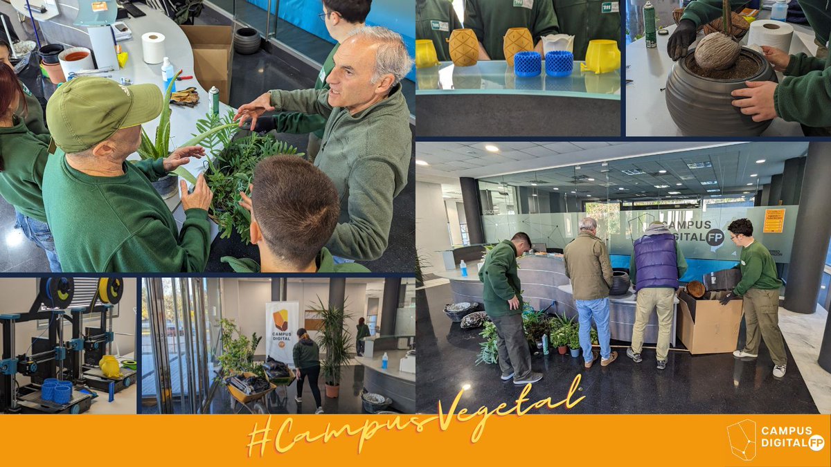 CampusDigitalFP's tweet photo. 🪴 Qué bonito ha quedado "nuestro Campus" gracias a la ayuda de los/as alumnos/as del @CPIFP_Movera .
🎯 Ahora es un lugar agradable para todos/as, algo mucho más importante de lo que parece y que nos ayuda en nuestras metas.
#CampusVegetal #OtraManeraDeAprenderFP #ACbR https://t.co/3breG7y61k
