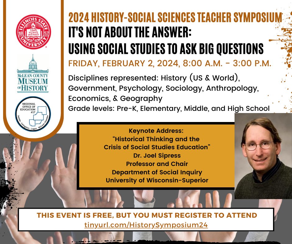 Register now at tinyurl.com/HistorySymposi…
<a href="/ISUHistoryEd/">ISU History Education</a> @McHistoryMuseum