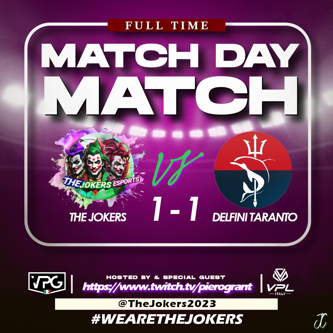 🏆 <a href="/VPGItaly/">Virtual Pro Gaming Italy 🇮🇹</a>  
Vs @delfinitaranto 
 ⚽ <a href="/marcojfc/">Marco Piroli</a> 
    👟 <a href="/officialpumo/">XKevinY</a>
