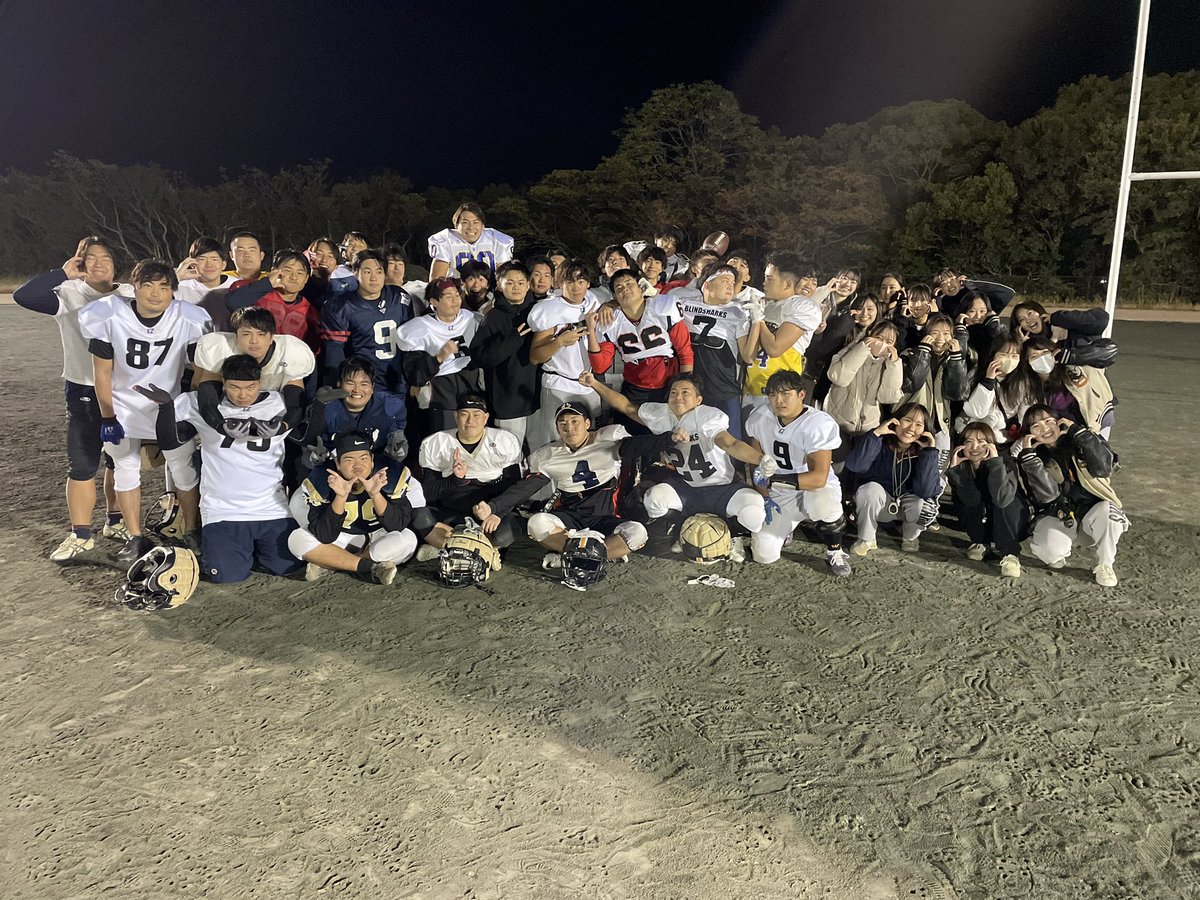 大阪産業大学戦まであと２日🏈
ご声援よろしくお願い致します🦈

▷11/23(Thu)
▷VS LIONS
▷@ 宝ヶ池球技場
▷14:00  K.O.
