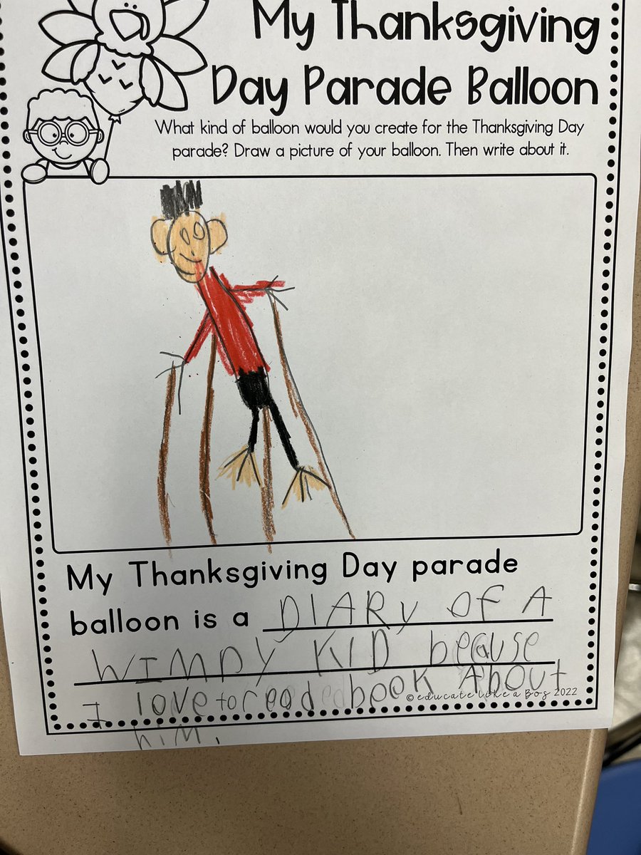 Mrs_Licata's tweet photo. Good readers use multiple resources to deepen their connection about the same topic!

We used our WH tool to create an ‘I wonder’ question before reading.We discussed how the parade has evolved and showed a sequence using pictures. Lastly, each student made their own balloon idea https://t.co/vTDNq8bPNo