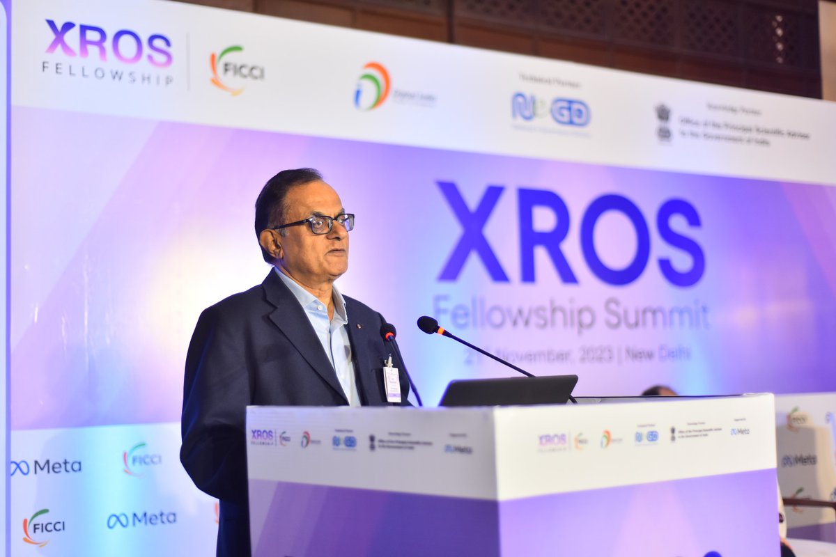 Prof. Ajay Kumar Sood, Principal Scientific Adviser to GoI <a href="/PrinSciAdvGoI/">Principal Scientific Adviser, Govt. of India</a>  delivered a keynote address on "Open Source and Open Science - The convergence of OS, Open Data and Open Access" at the XROS Fellowship Summit, by <a href="/ficci_india/">FICCI</a>.
