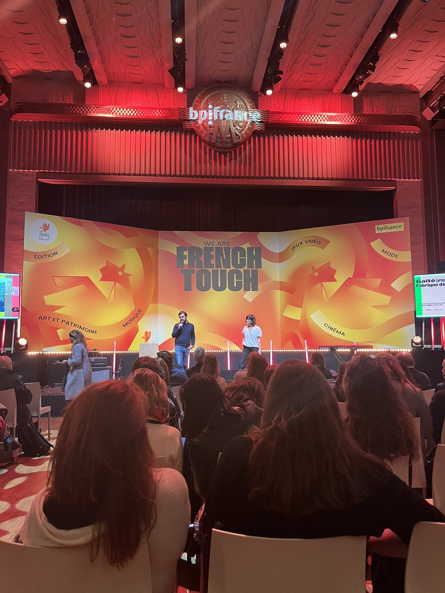 À We Are French Touch l’évènement de <a href="/Bpifrance/">Bpifrance</a> qui rassemble le meilleur de l’industrie créative et culturelle française ! <a href="/RomainBichat/">Romain Bichat</a> <a href="/les_jacquelines/">Estelle Basto</a>