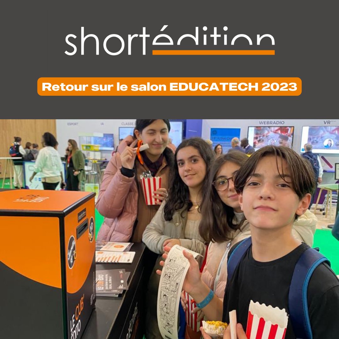 short_edition's tweet image. Retour sur le salon Educatech 2023 !📚
Nous sommes heureux de voir que le Cub&apos;Édito et sa plateforme d&apos;écriture collaborative vous ont séduit et donné plein d&apos;idées de projets avec vos élèves 🙏
🤝@education_gouv @MinistereCC @Edu_Num
#ShortEdition #Educatech #innovation