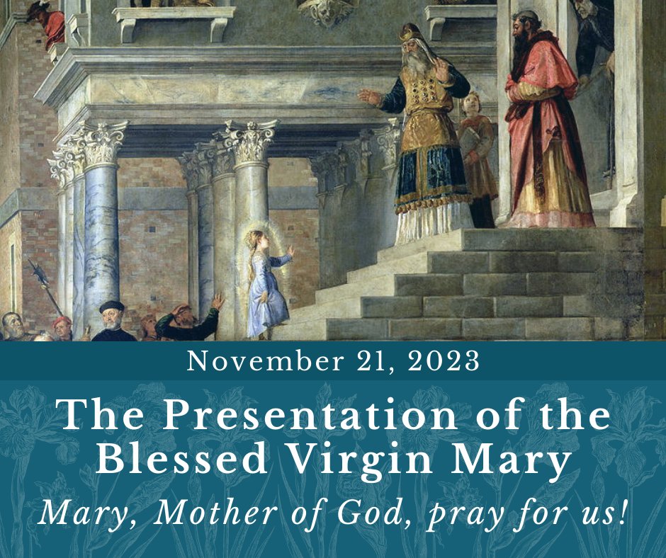 SNDdeN_EastWest's tweet photo. Today is the #PresentationofMary, a feast day commemorating the three-year-old Mary's visit to the Temple in Jerusalem, where she was dedicated to the service of God. Mary, Mother of God, pray for us!
#MakingKnownGodsGoodness #SistersofNotreDamedeNamur #catholic #SNDdeN https://t.co/ZDjvSsGbT3