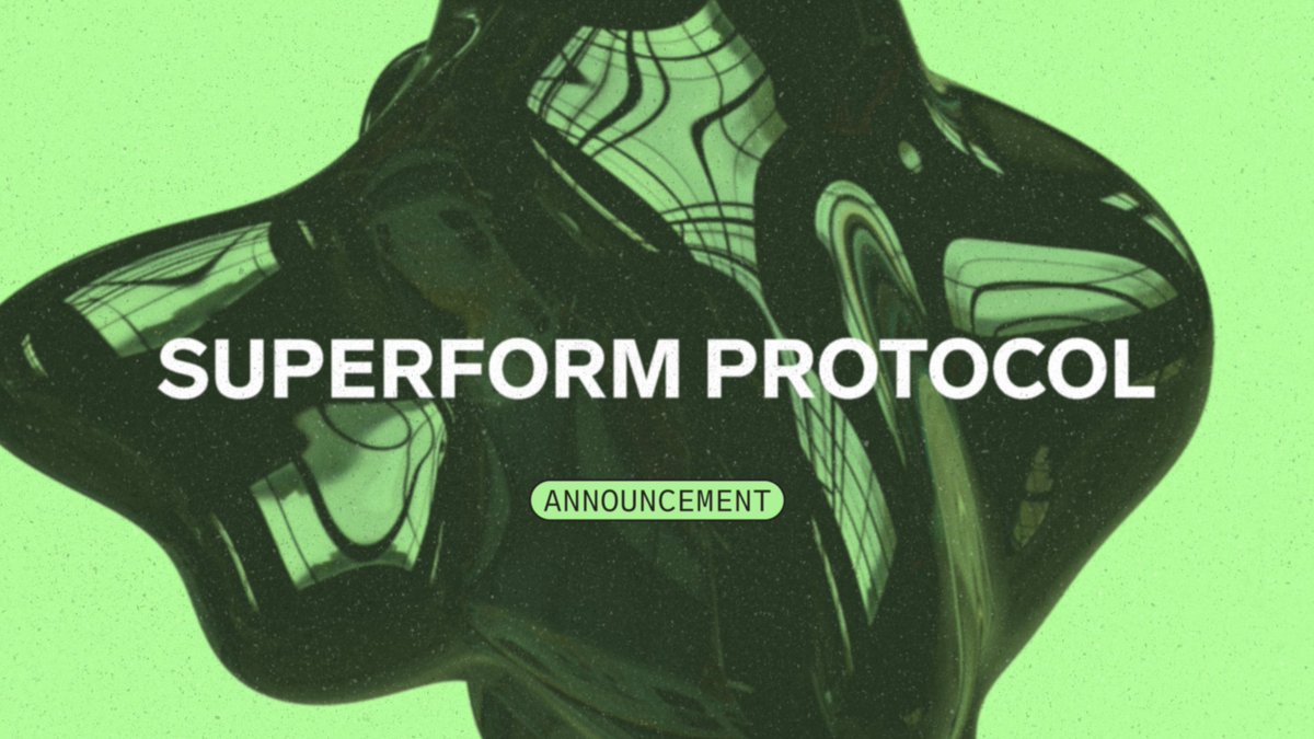 1/ Introducing Superform Protocol: The Universal Yield Marketplace.

Modular. Permissionless. Cross-chain. Non-custodial.
