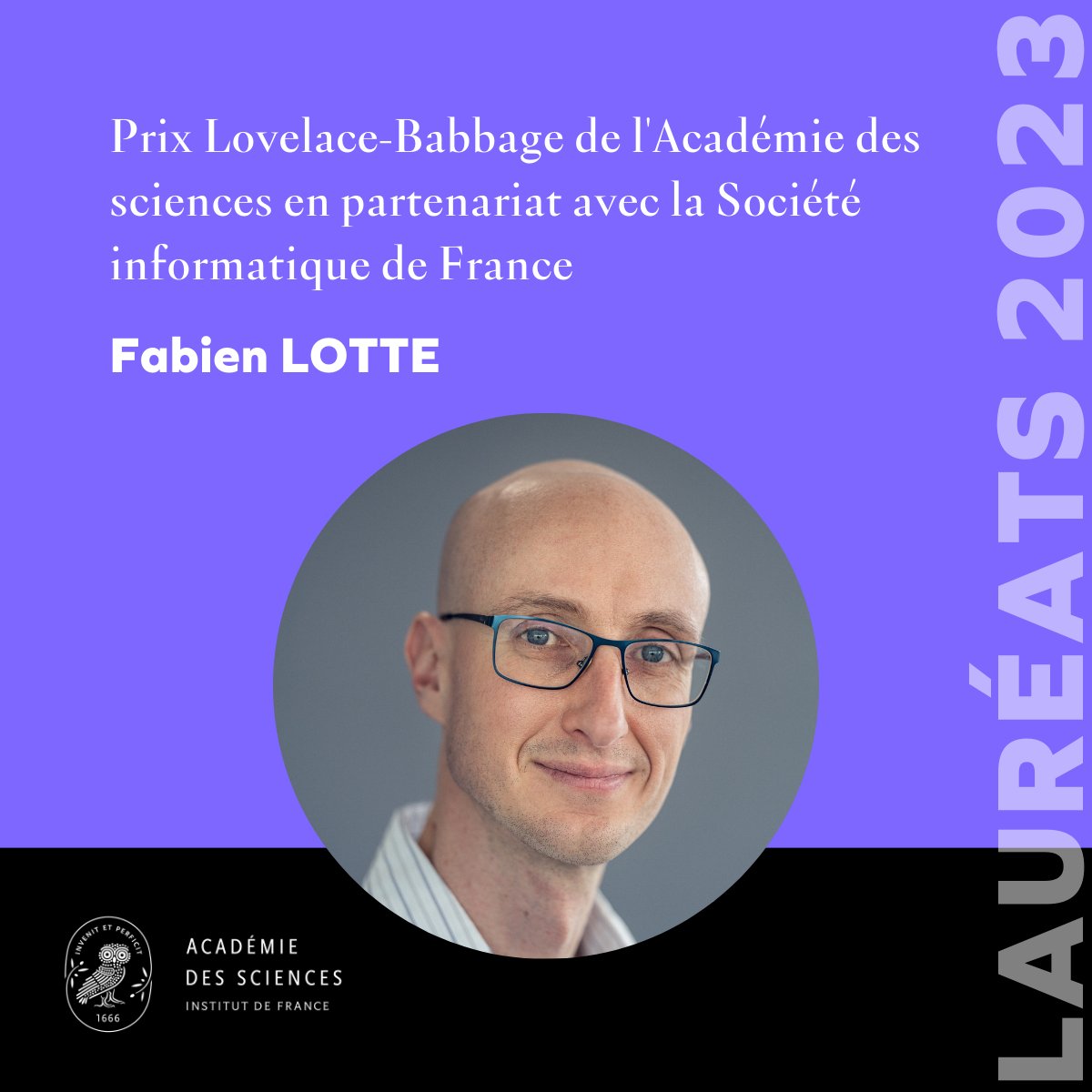 Académie des sciences (@acadsciences) on Twitter photo 🔴 En direct de la 2e cérémonie de remise des #prixAcadSciences 2023 !
🏅Fabien LOTTE, Dir de recherche <a href="/Inria/">Inria</a> <a href="/univbordeaux/">Université de Bordeaux</a> et au <a href="/labriOfficial/">LaBRI</a>, lauréat du Prix Lovelace-Babbage
👉 youtube.com/live/EjdG1tQj8…
ℹ️ academie-sciences.fr/fr/Laureats/la… 🔴 En direct de la 2e cérémonie de remise des #prixAcadSciences 2023 !
🏅Fabien LOTTE, Dir de recherche <a href="/Inria/">Inria</a> <a href="/univbordeaux/">Université de Bordeaux</a> et au <a href="/labriOfficial/">LaBRI</a>, lauréat du Prix Lovelace-Babbage
👉 youtube.com/live/EjdG1tQj8…
ℹ️ academie-sciences.fr/fr/Laureats/la…