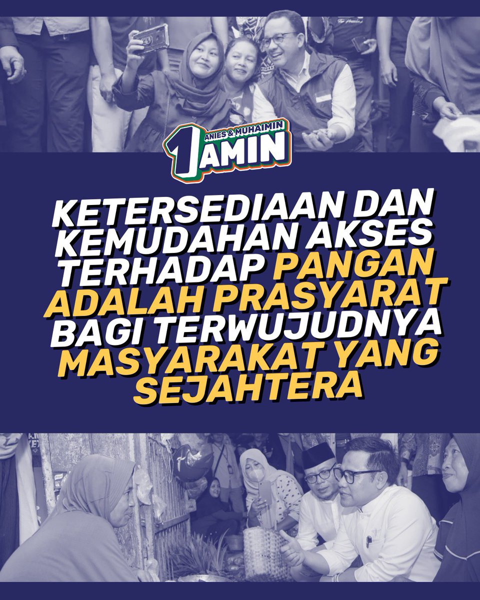 bang_err's tweet photo. Misi Pasangan AMIN memastikan ketersediaan kebutuhan pokok dan biaya hidup murah melalui kemandirian pangan. 

#SembakoMurahAMIN
#AniesMuhaimin2024

Sembako Murah, makmur, berjiwa pemimpin

@cakimiNOW
@DPP_PKB https://t.co/onwfQYQsS2