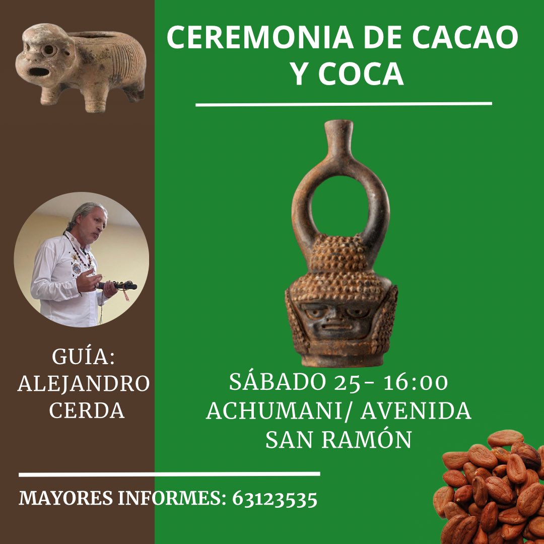 Ajayudeluna's tweet photo. Este sábado! 
#cacao #terapias #Bolivia https://t.co/UaBoRn5HyB