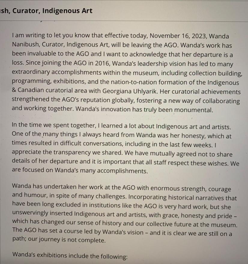 @AylanX Also. On the left is AGO's statement to me from last week. On the right is their memo to staff, commenting on difficult conversations in the last few weeks.