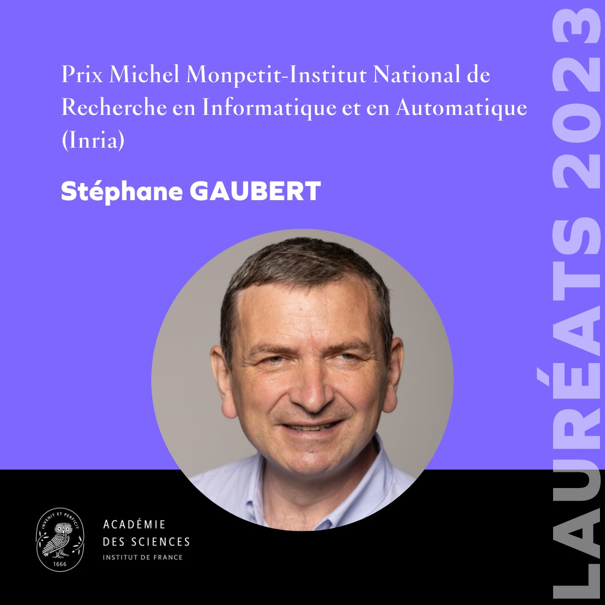 AcadSciences's tweet photo. 🔴 En direct de la 2e cérémonie de remise des #prixAcadSciences 2023  !
🏅Stéphane GAUBERT, Directeur de recherche @Inria, lauréat du Prix Michel Monpetit-Institut National de Recherche en Informatique et en Automatique, Inria
👉 https://t.co/Wf6gp6qPDN
ℹ️ https://t.co/7fBAw56K0N https://t.co/m1fnTykbuv