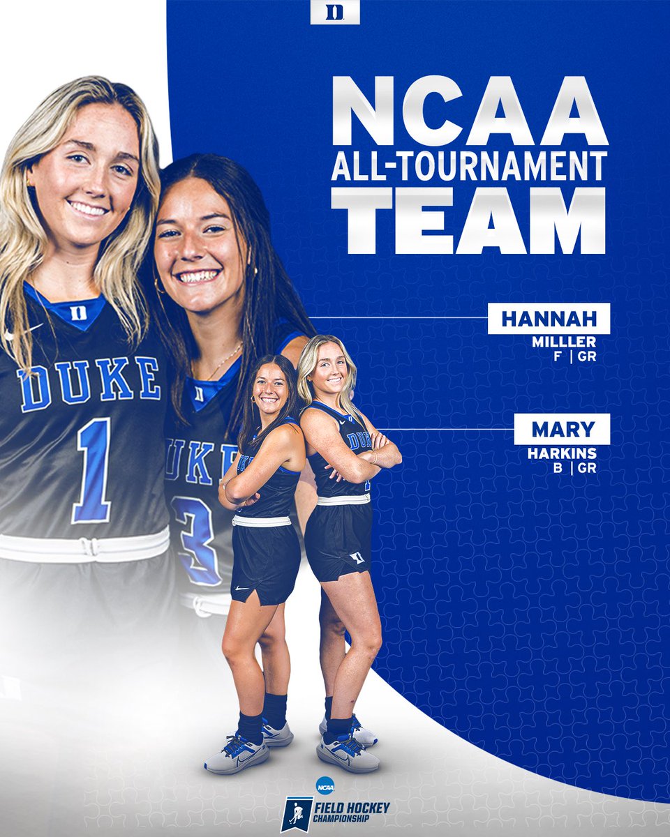 DukeFH's tweet image. Congratulations to Hannah &amp;amp; Mary for being named to the 2023 NCAA All-Tournament Team! #DukeTrue