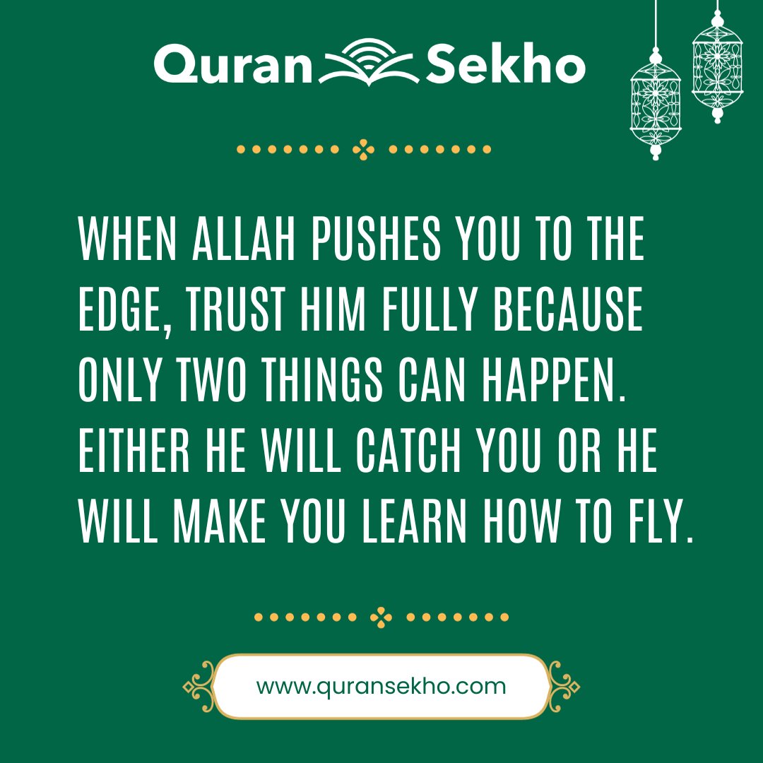 QuranSekho's tweet photo. Embracing the edge with unwavering trust.

In Allah's hands, every fall is a graceful flight, every challenge a lesson, and every leap a journey to newfound strength.

#FaithInAction #quransekho #TrustTheJourney #GracefulFlight #StrengthFromWithin #LearnToFly #JourneyOfFaith https://t.co/DzUR7DHqyU