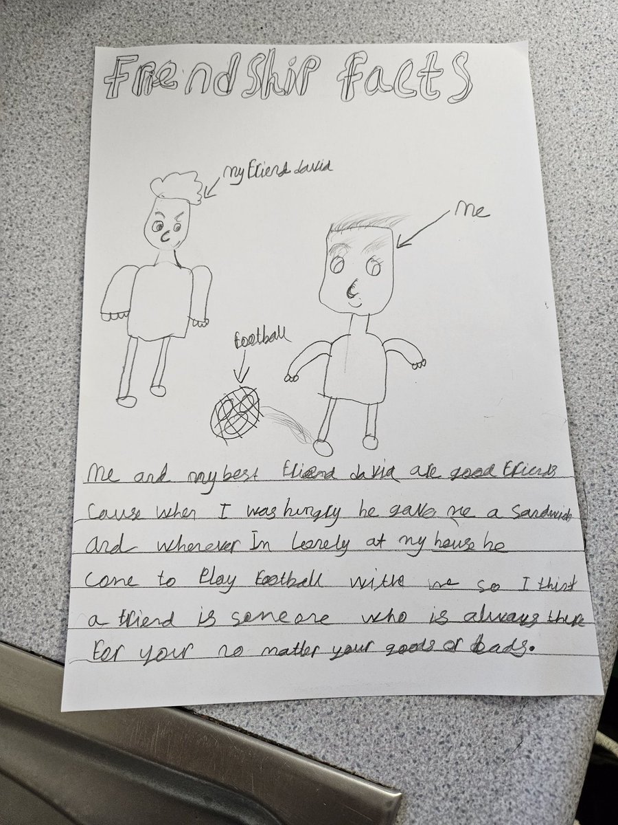 ClaireBSafe's tweet photo. Some great work from year 6 pupils @FearnvilleP today. Where we discussed 'what a good friendship looks like' well done to everyone. #bsafe #friendships #ks2 #workshops https://t.co/oqXZwaMPVs