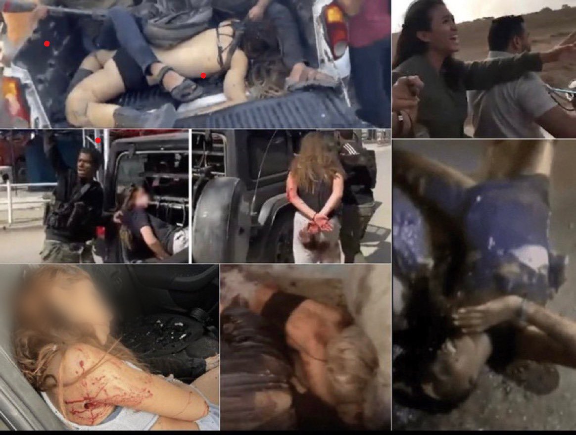 Verstörende Bilder: 

Sie wurden vergewaltigt
Sie wurden gefoltert 
Sie wurden ermordet 
Ihre Körper wurden verstümmelt 

Es sind unsere Schwestern, unsere Töchter, unsere Freunde. 

Schweigen ist Komplizenschaft. 

#BelieveIsraeliWomen