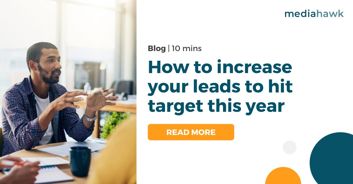 mediahawk's tweet image. Are you finding it tough to hit your year end target? Here are five actionable ways you can increase your leads right now 👉 mediahawk.co.uk/blog/how-to-in…

#leads #increaseleads #leadtarget #marketing #marketingstrategy