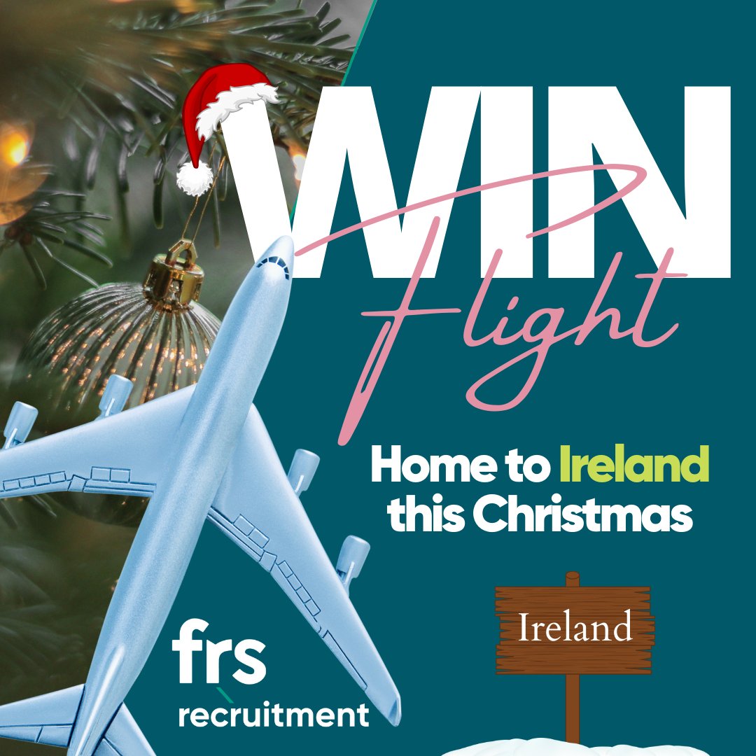 FrsRecruitment's tweet photo. Spread your wings and fly home to Ireland this Christmas with thanks to us! ✈️

To enter:
🤝Follow our page
❤️Like this post 
✏️ Complete our competition form
https://t.co/EKdCNVgm5G

The lucky winner will be contacted on the 6th December via email.

Good Luck 🤞
#weworkforyou https://t.co/p8XO03tIwb