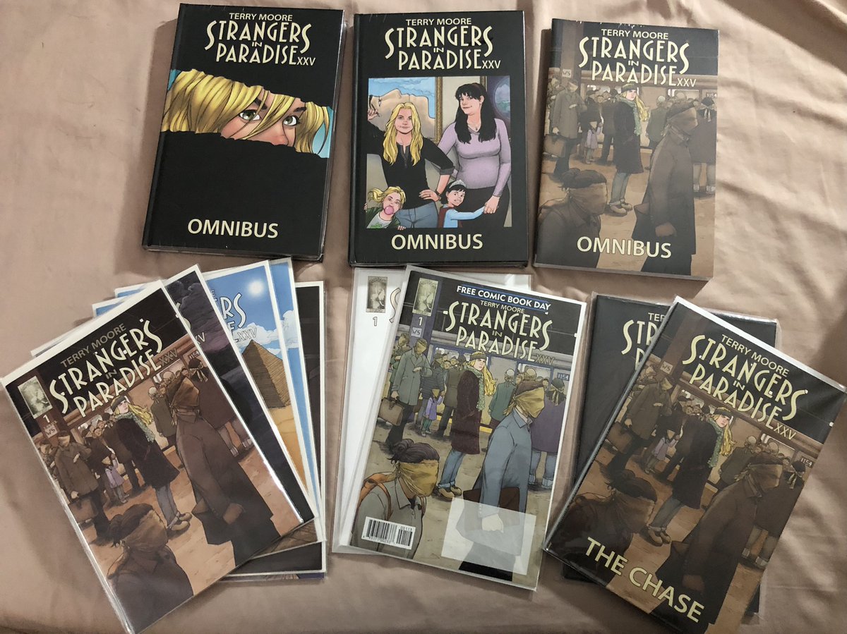 M00NLIGHTSTUDI0's tweet photo. The collected releases of @TerryMooreArt recent series #ParkerGirls #Serial #FiveYears #StrangersInParadiseXXV #StrangersInParadise #SiP #Comics #ComicBooks #ComicArt #Omnibus #Hardcover #TPB #Ktchoo #TerryMooreArt #AbstractStudioComics #Art #Comic https://t.co/7mOJ7Sd6Z1