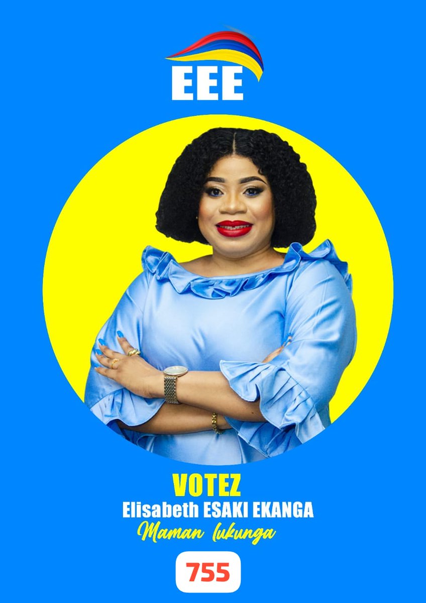 KabueRodman's tweet photo. #Elections2023 : G suis LUKUNGA et g porte mon choix au numéro 755 de l'honorable ELISABETH ESAKI au législative national de ma circonscription.
@TopCongo @IribaLionel @Pat_kamuleta @Envol_Rd_Congo https://t.co/JP0GRK6qvb