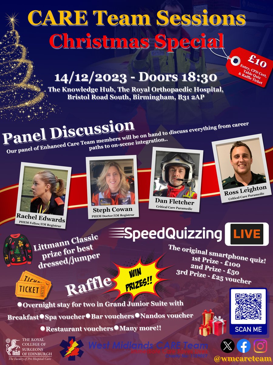 WM CARE Team (@wmcareteam) on Twitter photo #CARETeamSessions Christmas Special
Tickets on sale this Thursday at 18:00
ticketsource.co.uk/west-midlands-…
Very much looking forward to our panel discussion!
Top raffle prize - champagne & overnight stay for two in a suite at <a href="/GrandHotelBrum/">The Grand Hotel Birmingham</a> with breakfast, worth over £500!!
PB #CARETeamSessions Christmas Special
Tickets on sale this Thursday at 18:00
ticketsource.co.uk/west-midlands-…
Very much looking forward to our panel discussion!
Top raffle prize - champagne & overnight stay for two in a suite at <a href="/GrandHotelBrum/">The Grand Hotel Birmingham</a> with breakfast, worth over £500!!
PB