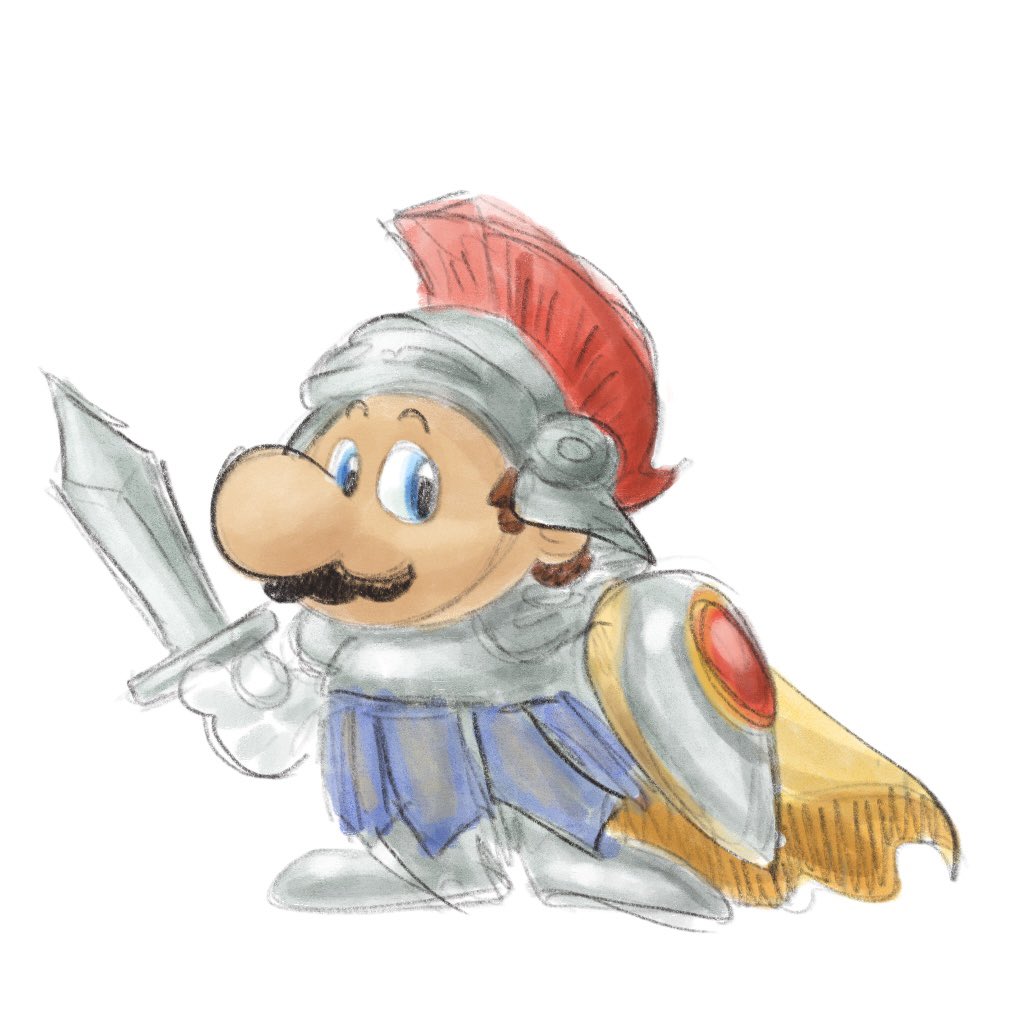 cirodisegna's tweet photo. I adore this drawing of Mario from an original Super Mario RPG proposal https://t.co/F7hkdsyP1y