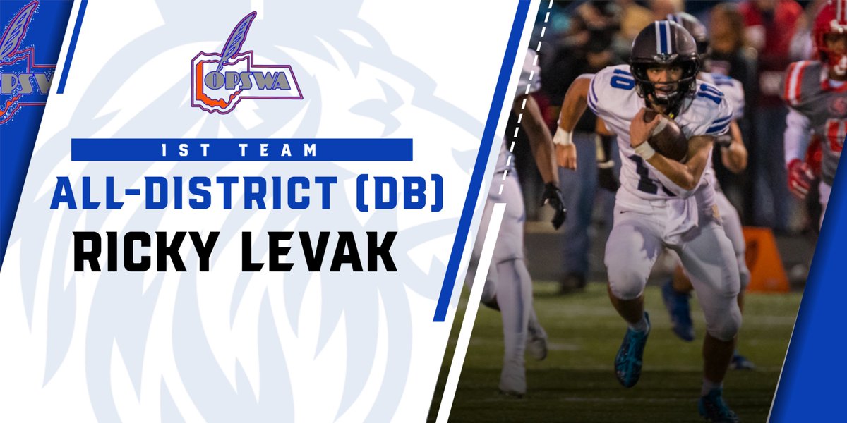 📸RELEASE: ALL-DISTRICT TEAMS NAMED
Senior RICKY LEVAK has been named 1ST TEAM on the 2023 OPSWA Northeast Inland All-District High School Football Team for the 2nd straight year!

Congrats Ricky!!