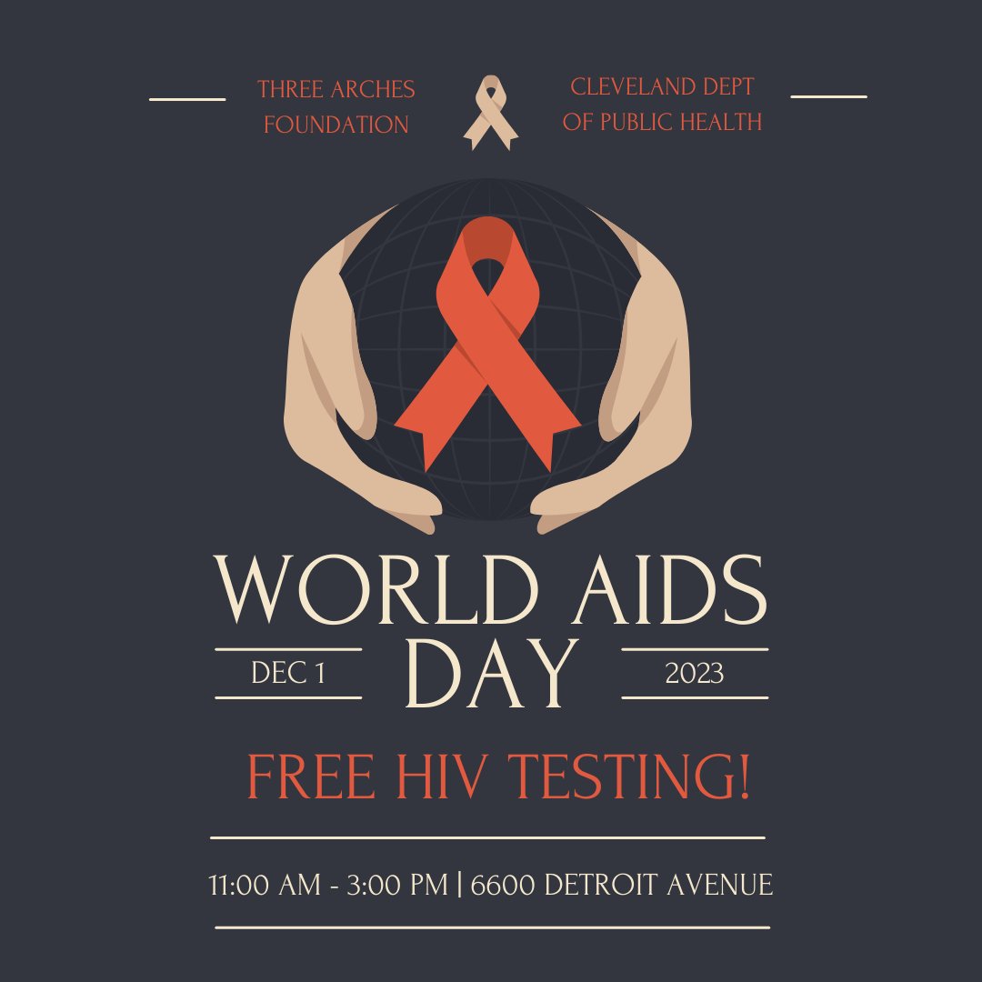 Did you know NLURC offers FREE HIV screenings? With the tremendous support of Cleveland Department of Public Health's CDBG grant, as well as multi-year funding from Three Arches Foundation to provide prevention education and testing, now we do!