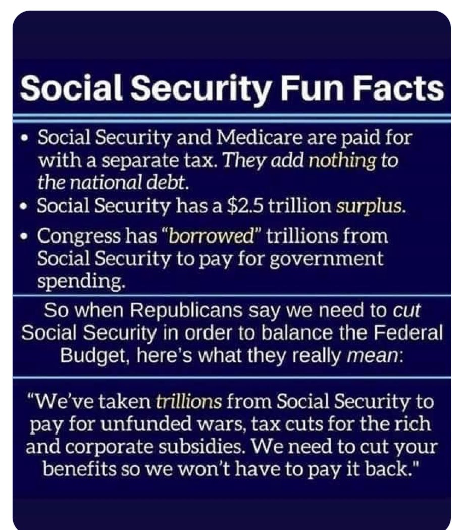 Can everyone who knows older folks who depend on Social Security and Medicare AND support Trump make sure they see this????