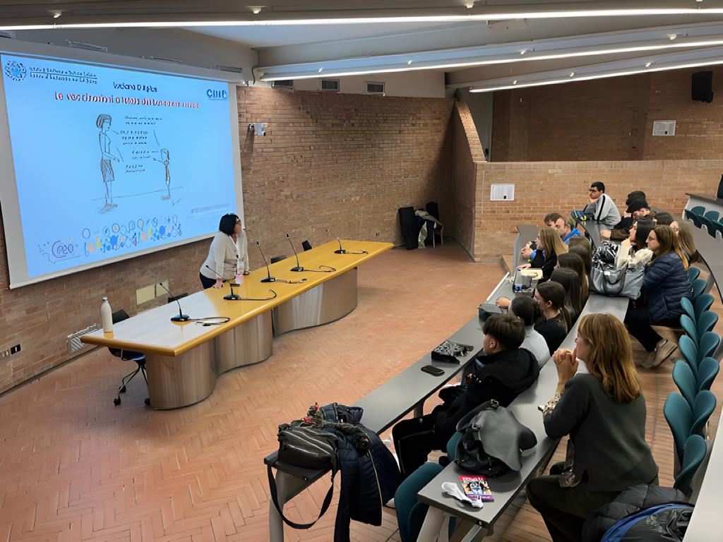 Cnr_Ibbc's tweet photo. Primo incontro con gli studenti in aula: @Cnr_Ibbc partecipa alla giornata di apertura di #futuroremoto con la conferenza "Le vaccinazioni a tutela del benessere sociale". @cittascienza @CNRsocial_ https://t.co/vELLlTxhSe