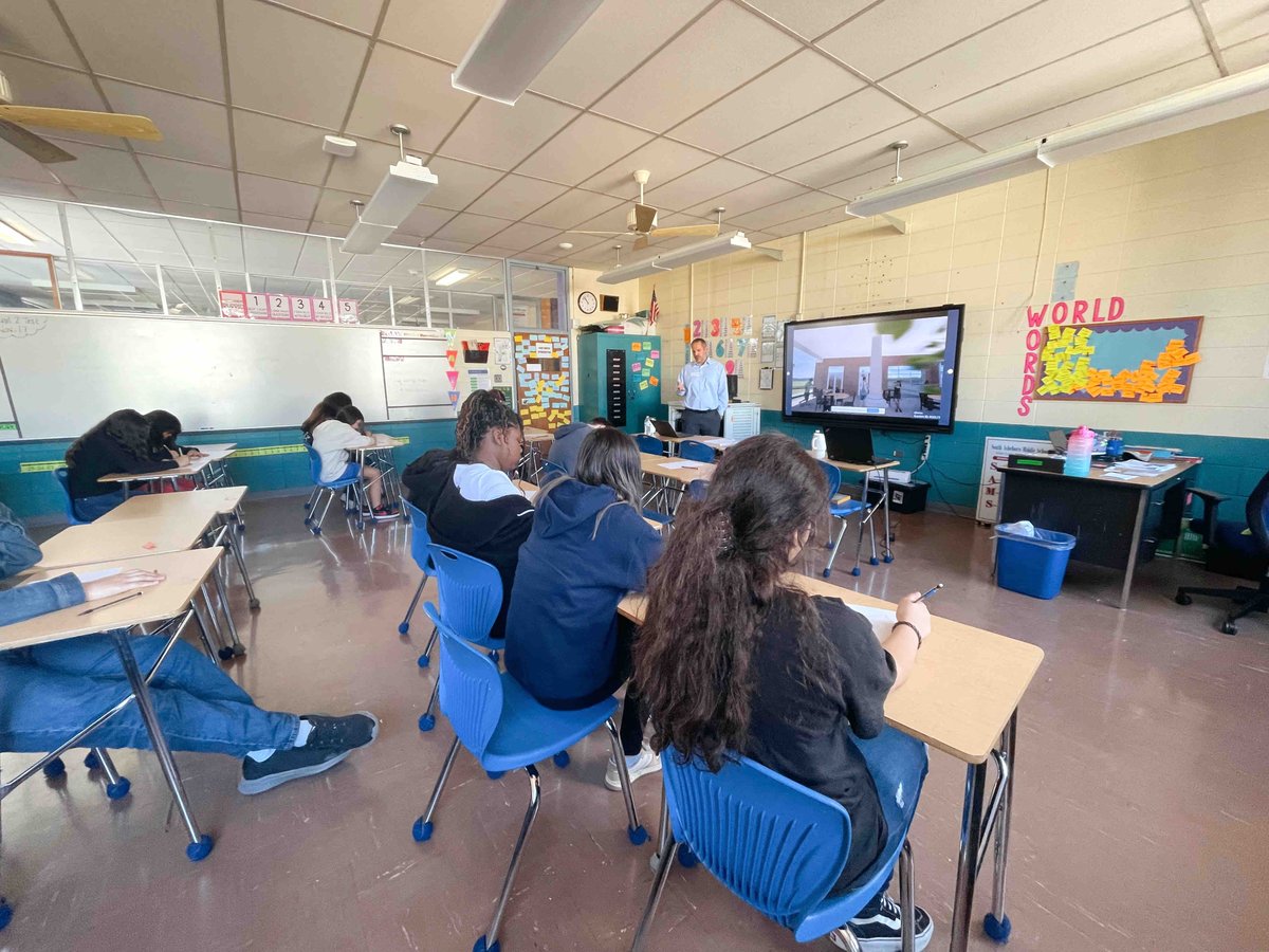Yesterday, Bailey Allred, Studio Director, and Chad Danforth, Vice President, dedicated their morning engaging in discussions about Careers in Construction and Design with students from Asheboro Middle School!