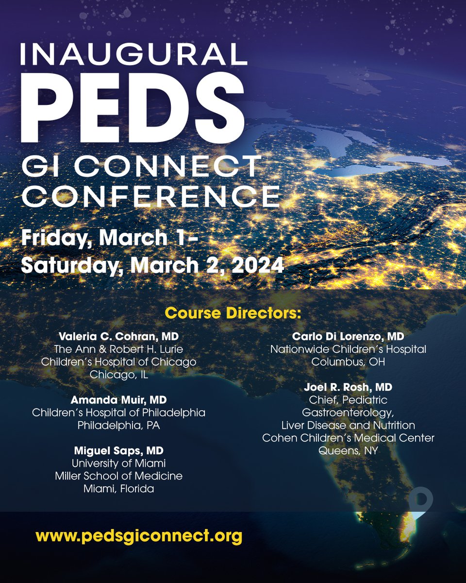 Discover the Future of Pediatric GI: Register Now for Our Inaugural Conference! pedsgiconnect.org #GI #MedEd @sabpeds @silvanitasmd @valcohranmd @CarloDiLorenzo1 @KatjaKarrento @PLLU @johnmrosen @SapsMiguel #MarlaDubinsky