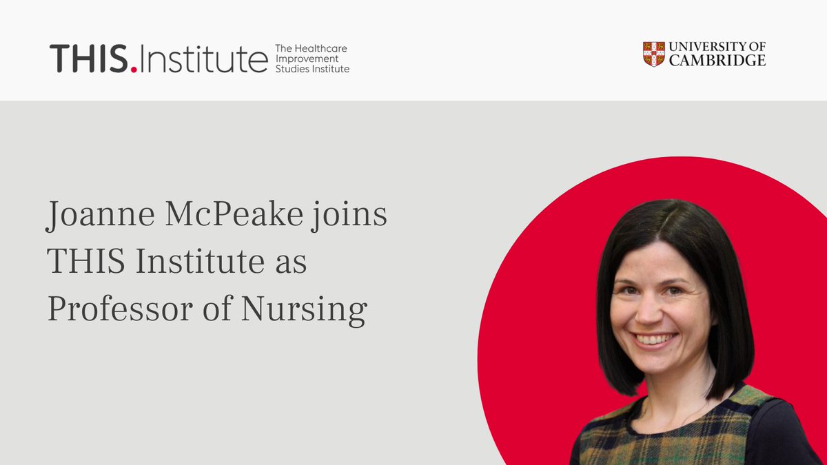 We’re delighted to welcome @Jomcpeake22 who joins us as Professor of Nursing in a joint appointment between @Cambridge_Uni and @CUH_NHS. Find out more ths.im/3MYiyPt