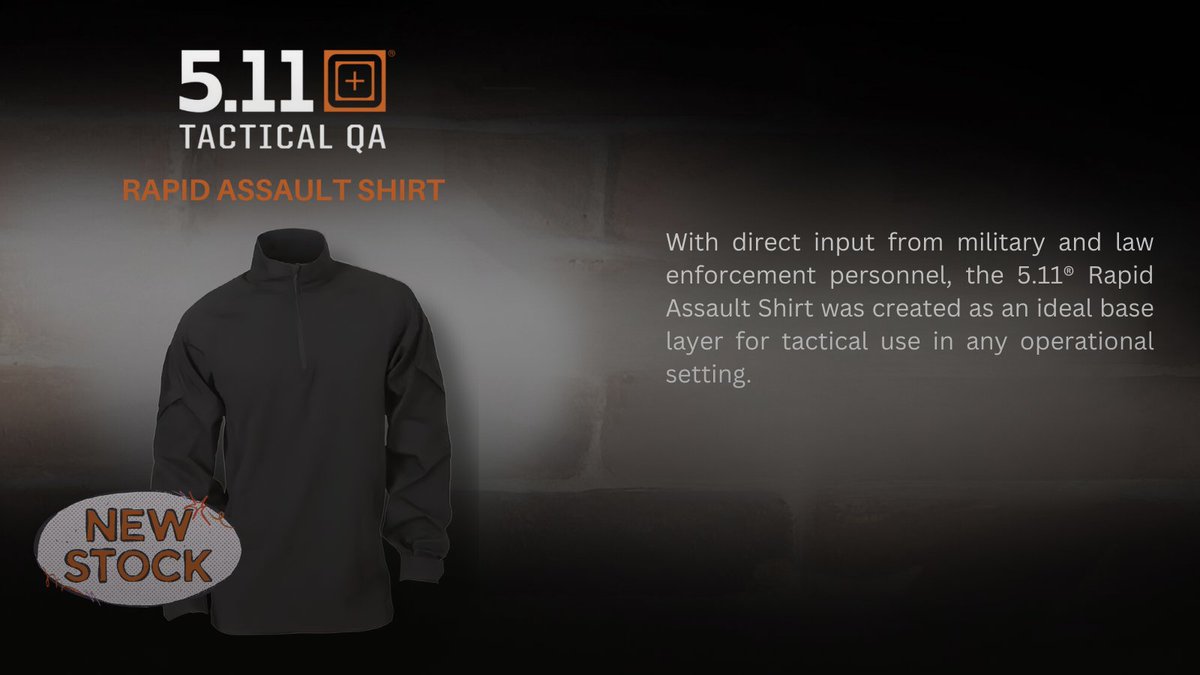 511tacticalqa's tweet photo. "Unleash unstoppable performance with
the 5.11® Rapid Assault Shirt - created by military and law enforcement💪🔥 , for the ultimate tactical advantage!🎯💥"
.
#511TacticalQA #alwaysbeready
#RapidAssaultShirt #tacticalperformance #TacticalGear #TacticalExcellence @511tacticalqa https://t.co/NTVSJCEfjY