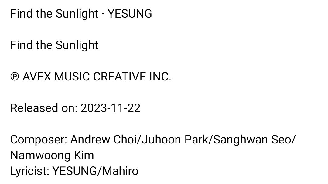 TCoagulation's tweet photo. LYRICIST YESUNG IS BACK!!! 🥳💙

"Find The Sunlight" - @shfly3424

🏊 https://t.co/8vBRyOEgJz
#예성 #YESUNG @YESUNG_smtown https://t.co/p9Vu5uEU7r