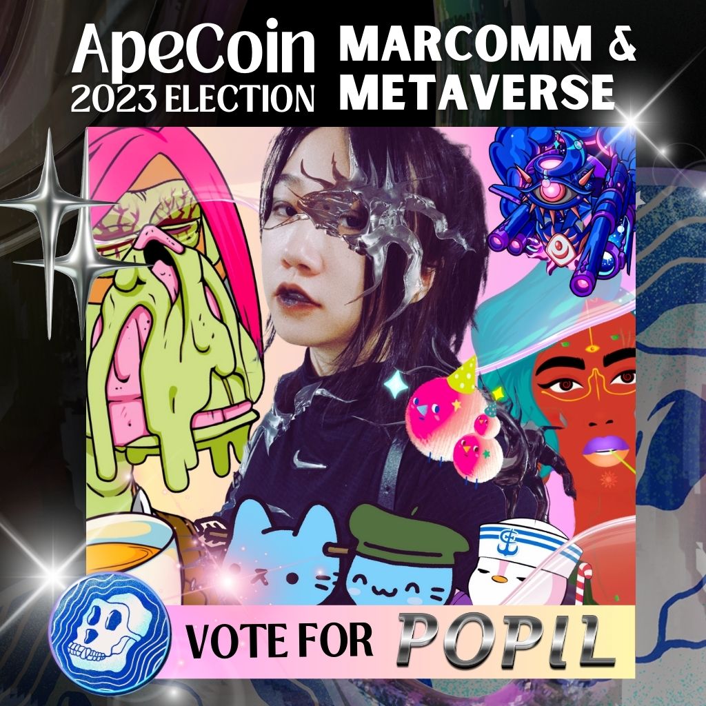 Popil🍌 XR Artist 🦍 BoredTea 🍵🐱⛩🐧 ⦿⦿⦿ (@popilart) on Twitter photo Ready to rock the 2023 election & lead <a href="/ApeCoin/">ApeCoin</a>'s MarComm & Metaverse crew! 🚀 I've been busy with wild ApeCoin IRL events & mind-blowing metaverse. Boosting MBA & BAYC community, supporting Artists & ladies! I'm not just a builder; I'm your hype maestro! 🗳️ Vote for <a href="/popilart/">Popil🍌 XR Artist | BoredTea | Made by Ape Cards</a> 🙌 Ready to rock the 2023 election & lead <a href="/ApeCoin/">ApeCoin</a>'s MarComm & Metaverse crew! 🚀 I've been busy with wild ApeCoin IRL events & mind-blowing metaverse. Boosting MBA & BAYC community, supporting Artists & ladies! I'm not just a builder; I'm your hype maestro! 🗳️ Vote for <a href="/popilart/">Popil🍌 XR Artist | BoredTea | Made by Ape Cards</a> 🙌