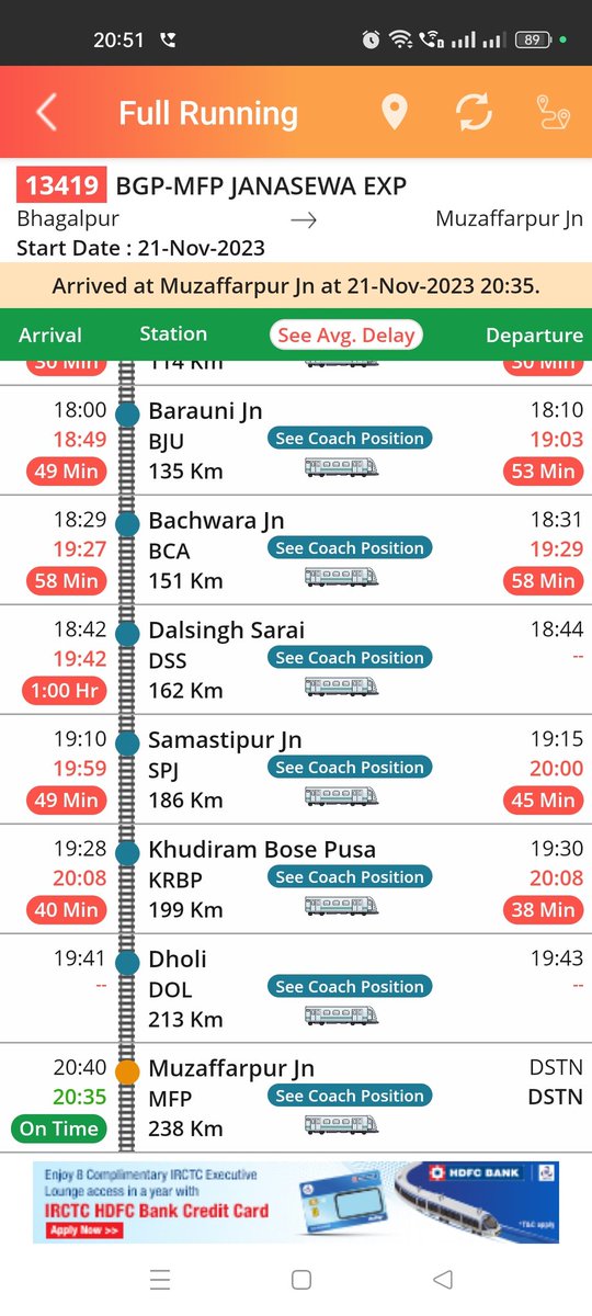 Navinchachan's tweet photo. 13419 train abhi Dholi se chali hai aur NTES pe Muzaffarpur Right time arrival dikha rha hai @RailwaySeva @DrmSonpur @EasternRailway @RailMinIndia https://t.co/TaW75Szzju