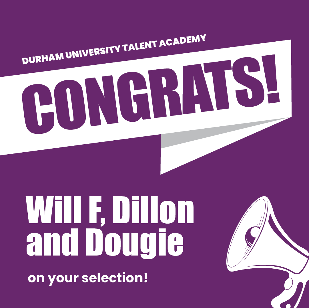 DurhamUniTA's tweet photo. Huge congratulations to Will F, Dillon, and Dougie on your EAG selection. We will look forward to tracking your progress! #GoDurham #duta #juniortalent #englandhockey https://t.co/wakuUHza59