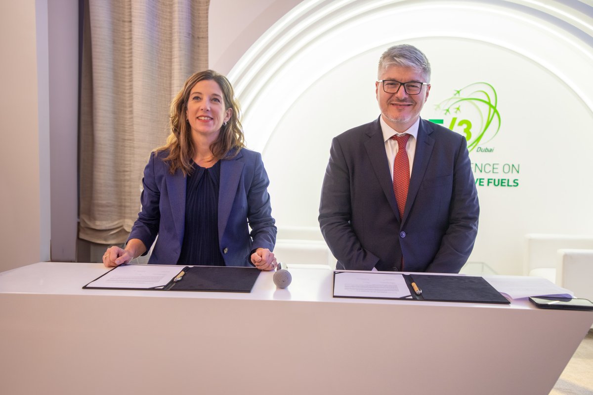 ICAO and <a href="/Airbus/">Airbus</a> have signed a Declaration of Intent at CAAF/3 in Dubai, with the aim of developing a project to explore the feasibility of SAF development and deployment in South America. Read more on LinkedIn: bit.ly/3MVOlAx

#SustainableAviation