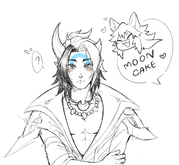 Still can't get them out of my head.

I love Phel's Spirit Blossom skin so much. He is so beautiful. His hairdo, his garment, his everything 😭

Also love how fluffy Sett is. (I think I made a joke of him being a buff Inuyasha once 😅)

#sett #Aphelios #settphel