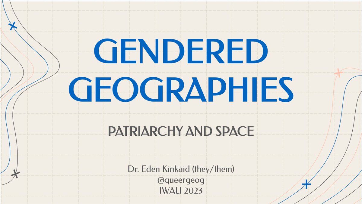 Tomorrow at 3:30pm Pacific, I'm giving a talk: "Gendered Geographies: Patriarchy and Space" at <a href="/IWAU_Events/">IWAU</a>. It is about how patriarchy constrains our bodies, spaces &amp; lives and the possibility for qt-femin*st coalition to disrupt it. Details:  bit.ly/3syO0Nd