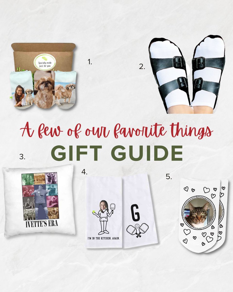 Move over Oprah, we've got a few of our own favorite things! 😜 We asked our staff to tell us their favorite #sockprints products to give, receive or both! Learn more on our blog at sockprints.com. We're excited to share our favorites gift guide with you. 🎁🤩