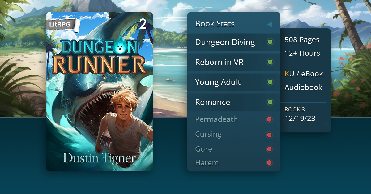 DustinTigner's tweet photo. Dungeon Runner 2 is out today. :)

Kindle Unlimited and Audible.

Looking for a fun GameLit / LitRPG? Like unique dungeons and hilarious characters? Then this is a fun series to jump into. Enjoy! https://t.co/7tYDdfBKPX