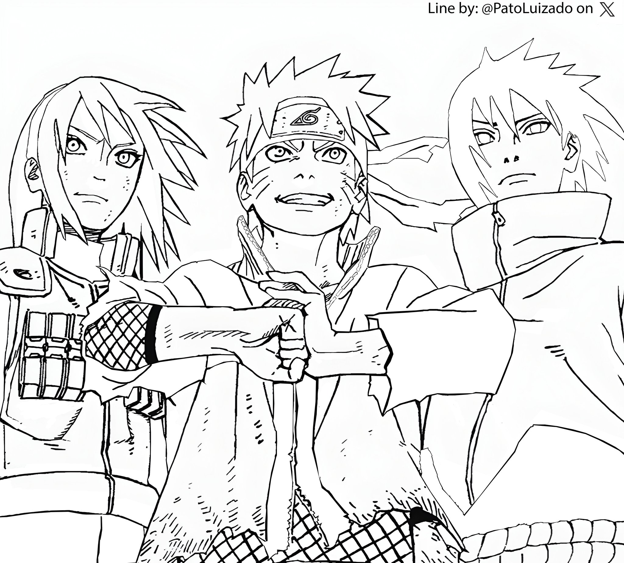 111 desenhos do Naruto para colorir