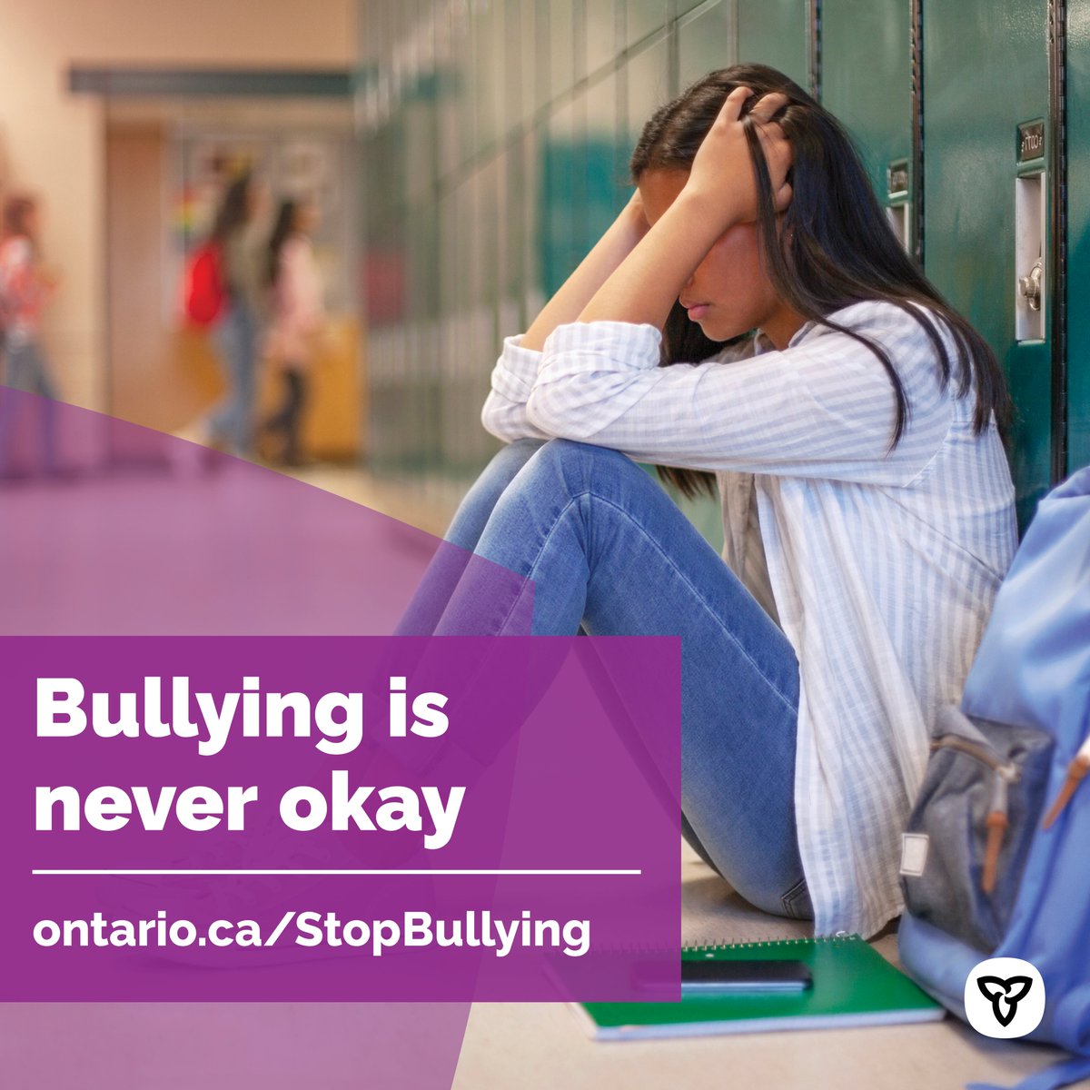 Bullying should not be part of growing up. Children who are victimized or bully other children are at risk of developing emotional, behavioural, and relationship problems.

Do your part to help stop bullying: ontario.ca/StopBullying 
#bullyingawarenessweek #BAPW